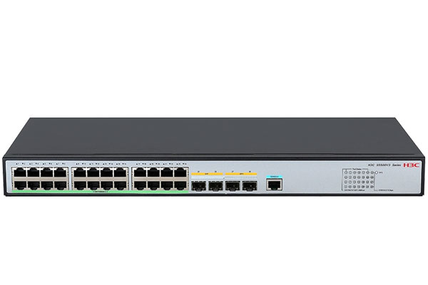 北京华三H3C LS-S5500V3-24P-SI 24口千兆电2万兆光三层核心交换机+华三（H3C）SFP-XG-SX-MM850-D 万兆多模双纤光模块(850nm,300m,LC) 华三光模块单支装